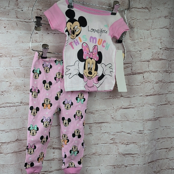 Disney Other - Disney Minnie Mouse Pjs Pajama Set 18 Month